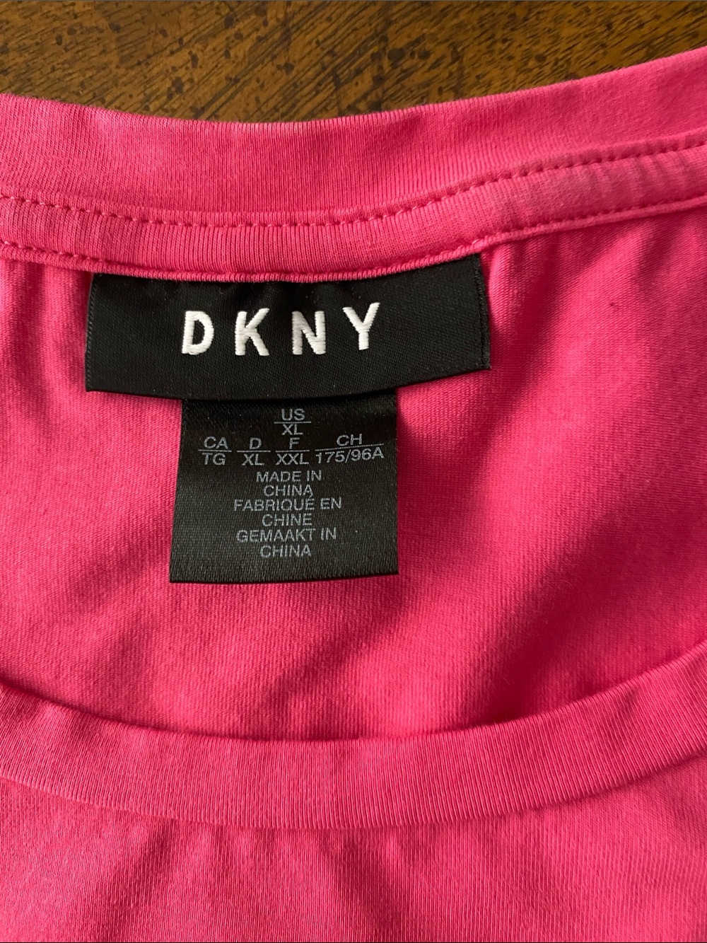 DKNY Bright Pink Cold-Shoulder Top - Picture 2 of 5